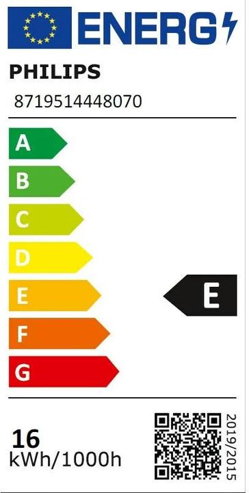 Energy Label Philips LED tube (G13, 15.50 W, 1800 lm, 1 x, E)
