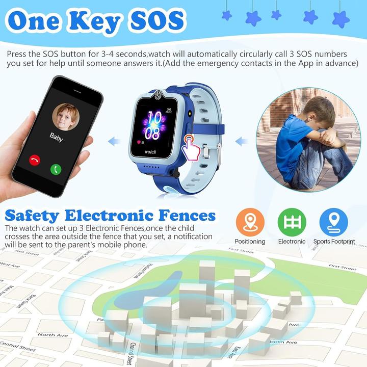 Immagine prodotto Eleoption Smartwatch Bambini GPS 4G Impermeabile con Chiamate Video SOS e Localizzazione (4G)