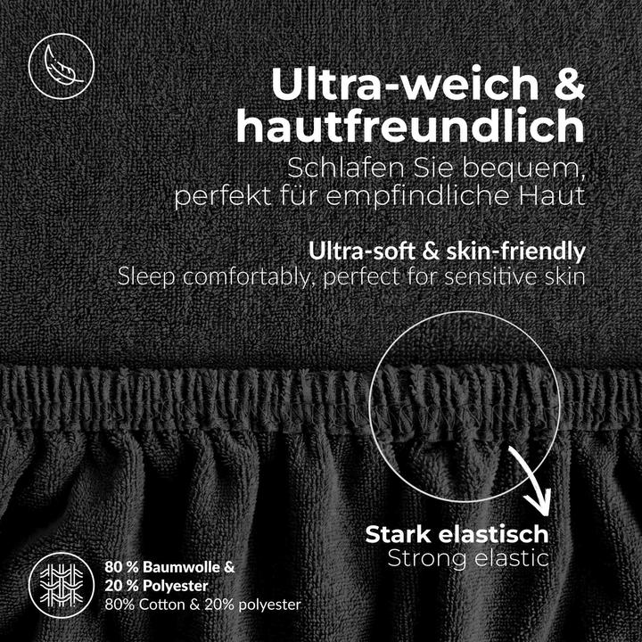 Actual product image Etérea Terry fitted sheet (200 x 200-220 cm)