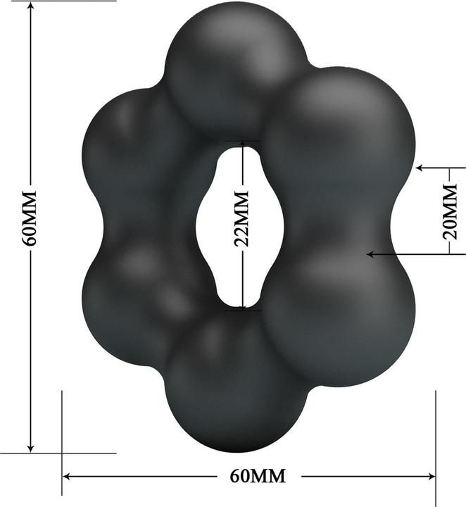 Actual product image Crazy Bull Clauzell - Cock Ring - Modell 10 - Schwarz (2.20 cm)