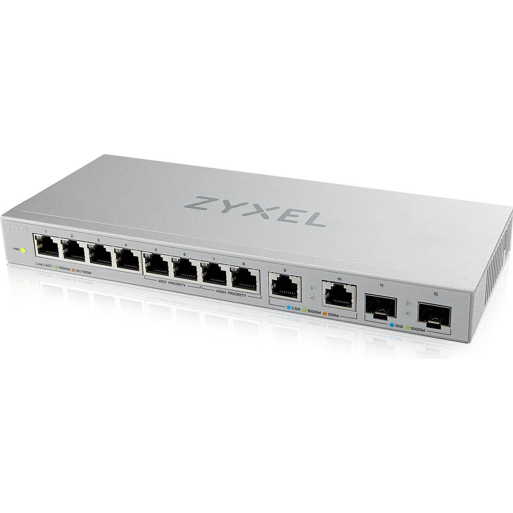 Zyxel XGS1010-12 (12 Ports), Netzwerk Switch, Grau