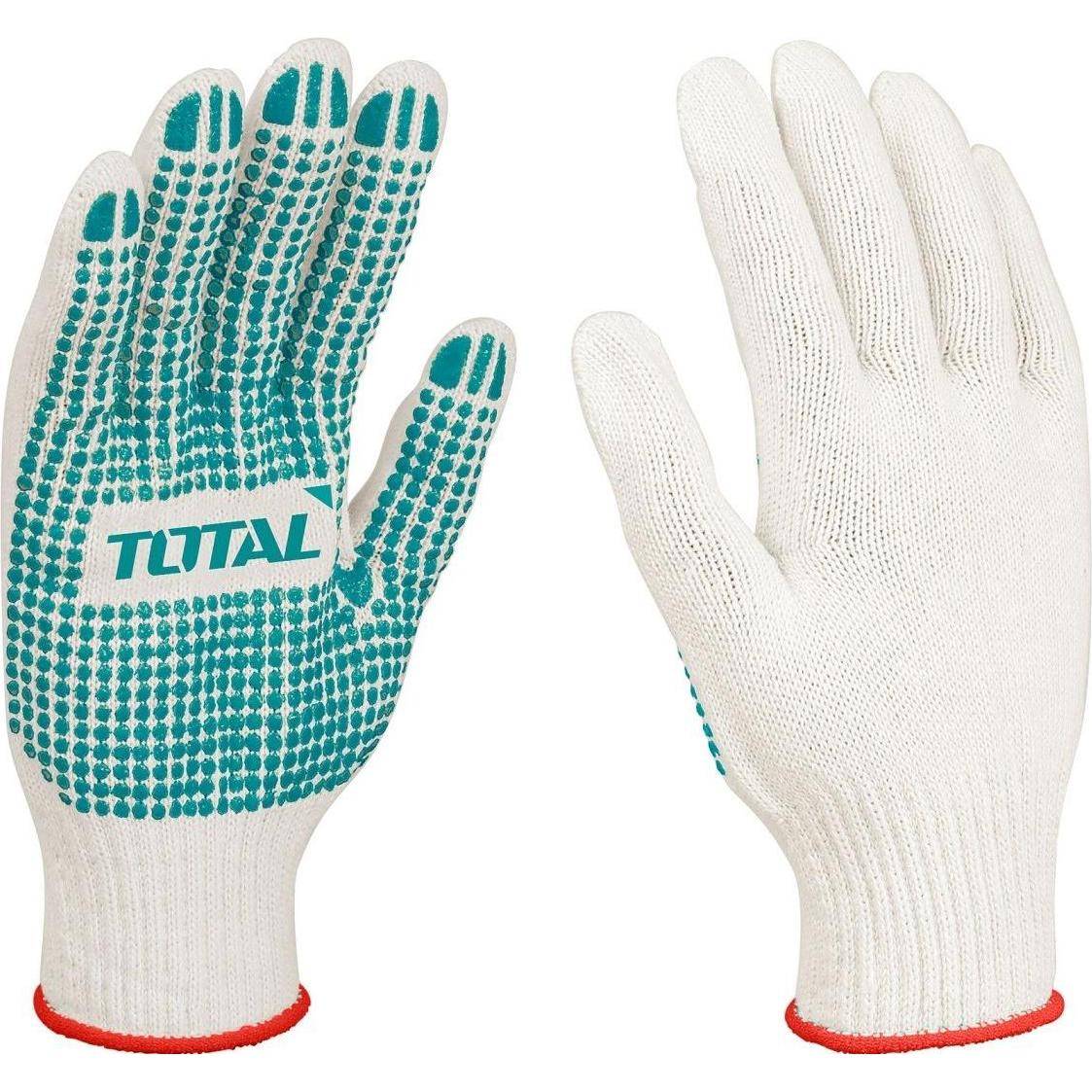 Total, Schutzhandschuhe, Weisse Strickhandschuhe Grösse 10 (XL) (10)