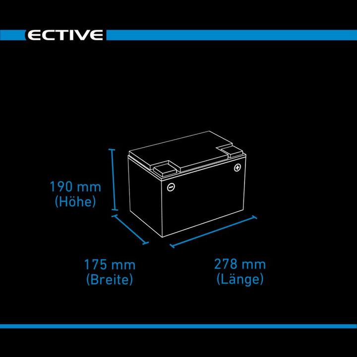 Produktbild Ective 12V 80Ah AGM Semi Cycle Versorgungsbatterie Wohnmobil Batterie Akku (12 V, 80 Ah)