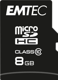 Produktbild Emtec Classic Flash-Speicherkarte (SD-Adapter inbegriffen) (8 GB, microSDHC, U3, UHS-I)
