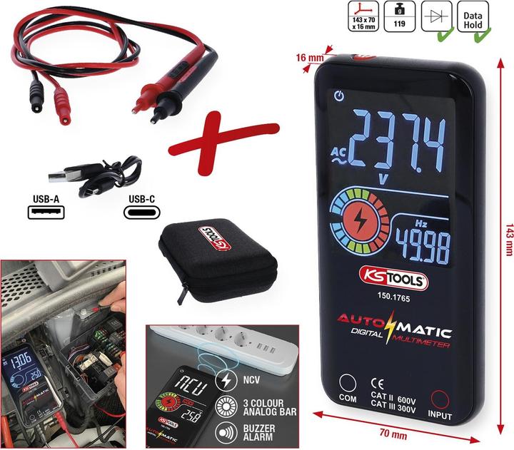Actual product image KS Tools Digital multimeter