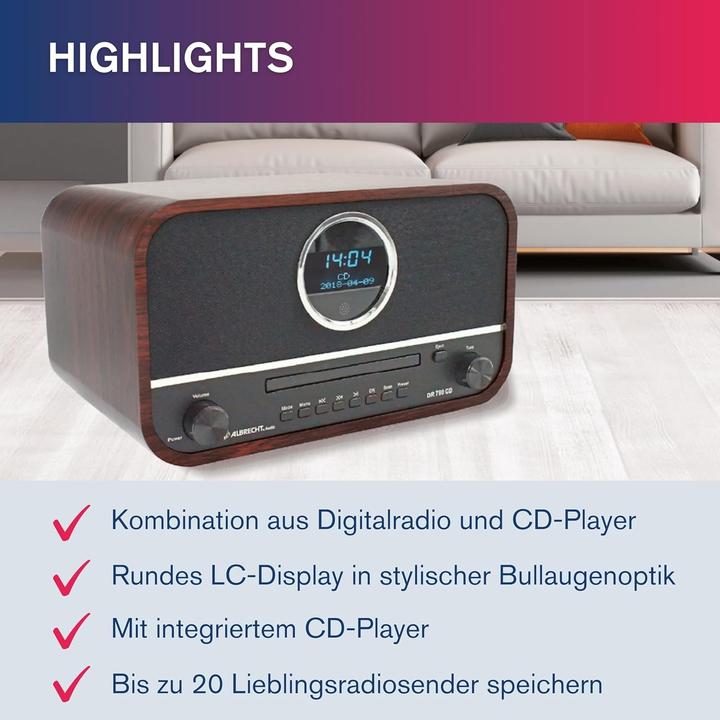 Image du produit Albrecht DR 790 (DAB+ DAB, FM, Bluetooth)
