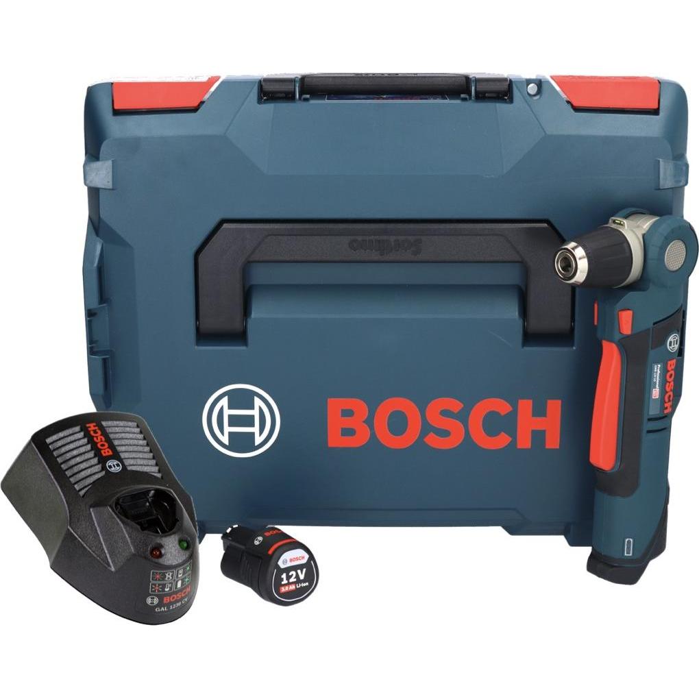 Thumbnail - Bosch Professional, Bohrmaschine + Akkuschrauber, Bosch GWB 12V-10 Akku Winkelbohrmaschine 12V 11Nm + 1x Akku 3,0Ah + La...