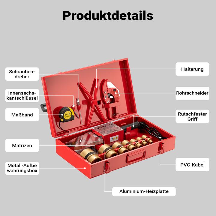 Produktbild Wiltec PE-Rohr Schweissgerät