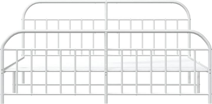 Image du produit VidaXL Bettgestell mit Kopf- und Fussteil Metall Weiss 200x200 (200 x 200 cm)