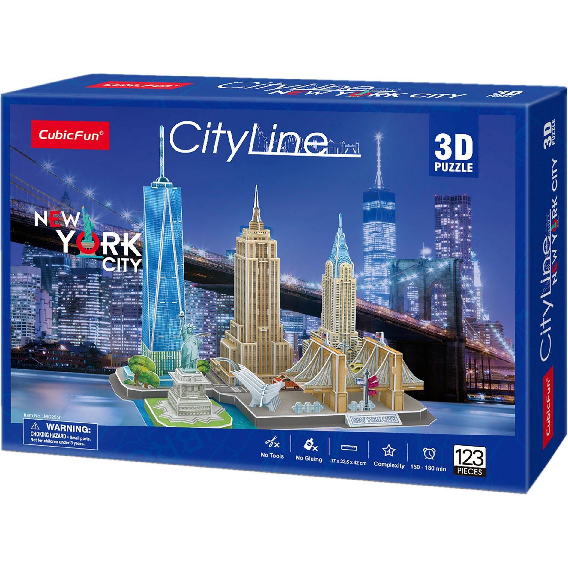 Cubicfun CUBIC FUN CITY LINE 306-20255 3D-PUZZEL - NEU YORK (123 Teile)