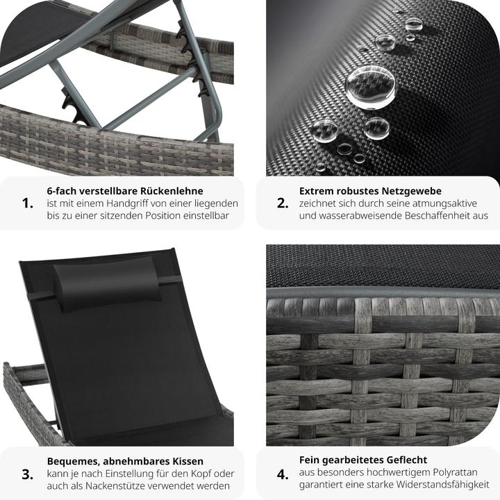 Immagine prodotto tectake Sdraio Moana (211 cm)