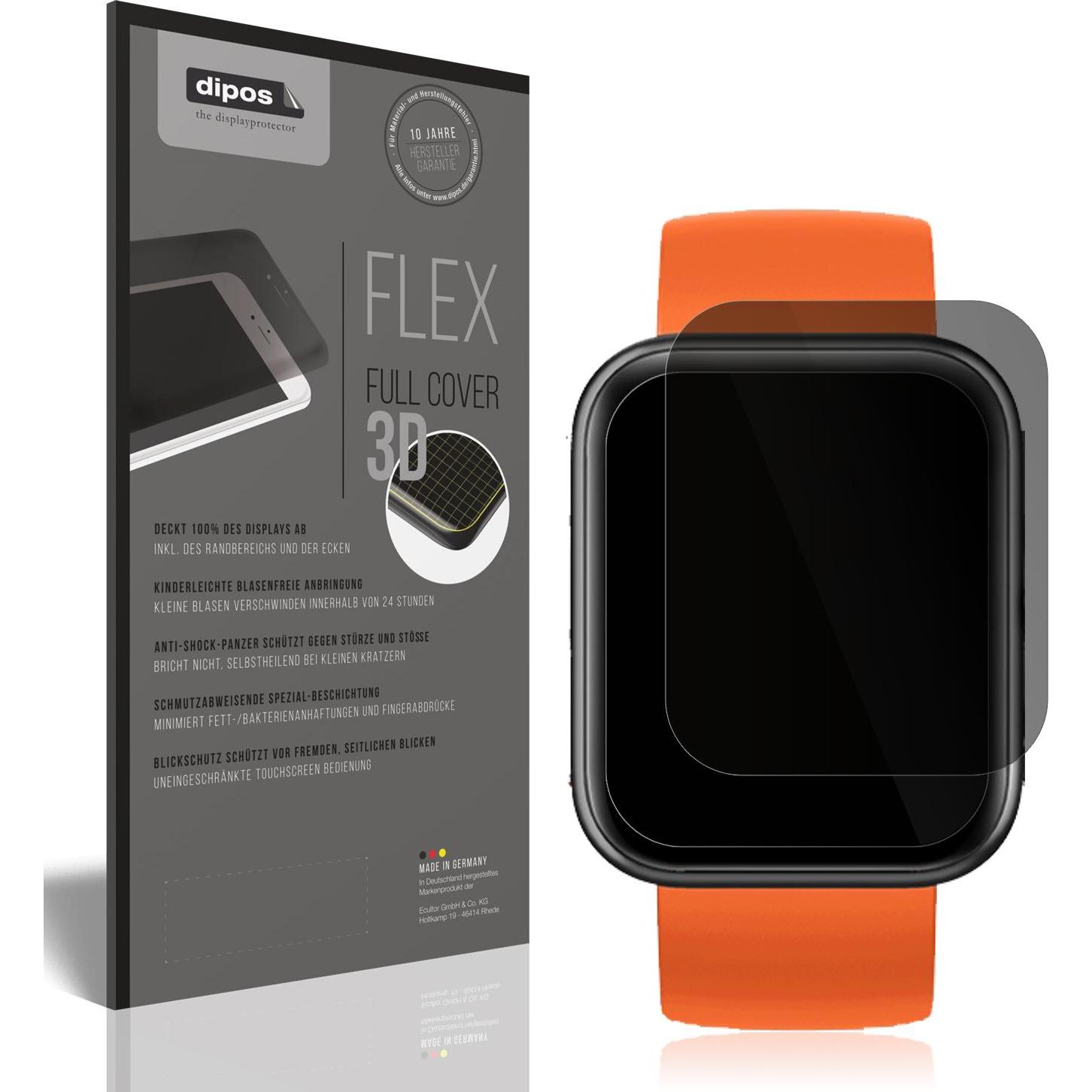 Dipos Blickschutzfolie 2-Way Anti-Shock, Smartwatch Schutzfolie, Transparent