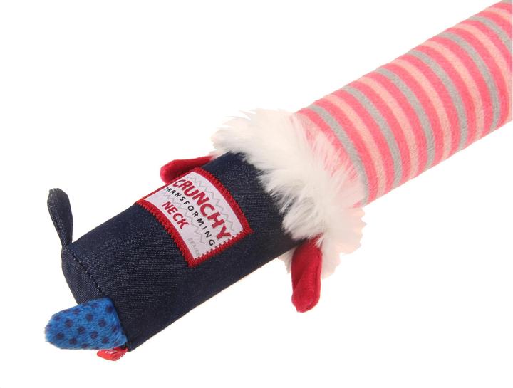 Immagine prodotto GiGwi Giocattolo per cani collo croccante, coniglietto S, rosa (Gioco da masticare per cani)