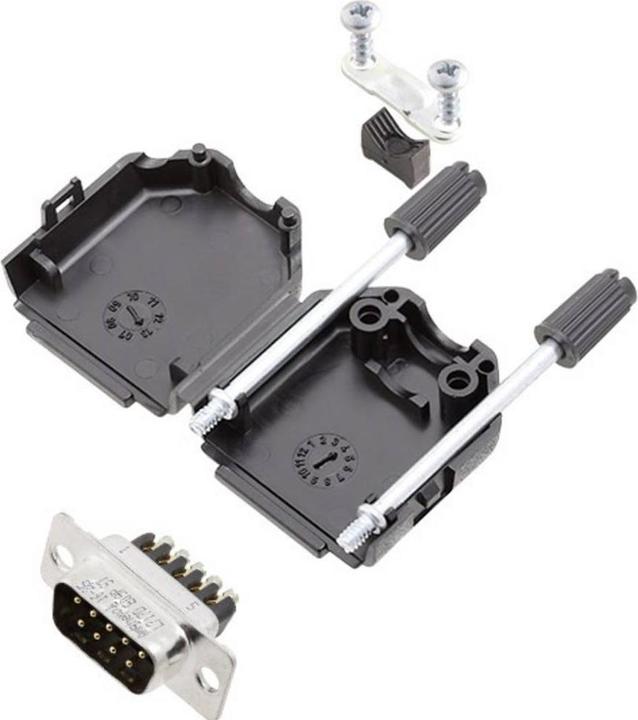 Actual product image Amphenol L17DPPK25-BK+L717DB25PST D-SUB male connector set 180 ° Number of poles (num): 2
