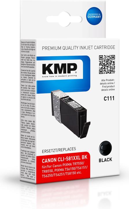 Actual product image KMP C111 Ink Cartridge compatible with Canon CLI-581XXL (FC)