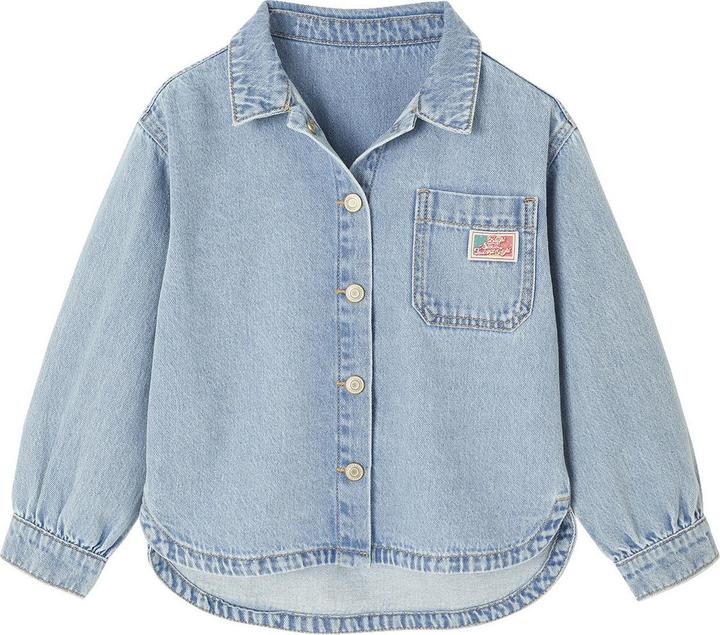 Produktbild Vertbaudet Weites Mädchen Jeanshemd (98)
