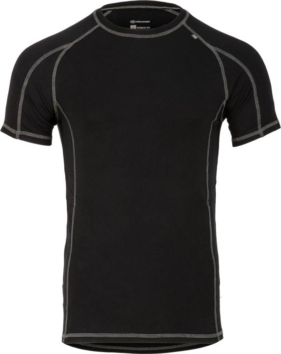 Actual product image Highlander Bamboo 190 Mens S/S Top Black L (L)