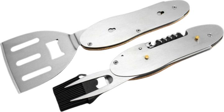 Productafbeelding Toolbrothers Outdoor Multitool Grill, roestvrijstalen barbecue bestek met vork, barbecue lepel
