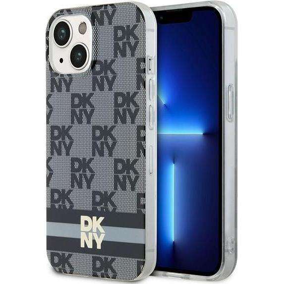 DKNY DKHMP15SHCPTSK iPhone 15 / 14 / 13 6.1" czarny/black hardcase IML Checkered Mono Pattern & Prin (Apple iPhone 15), ...