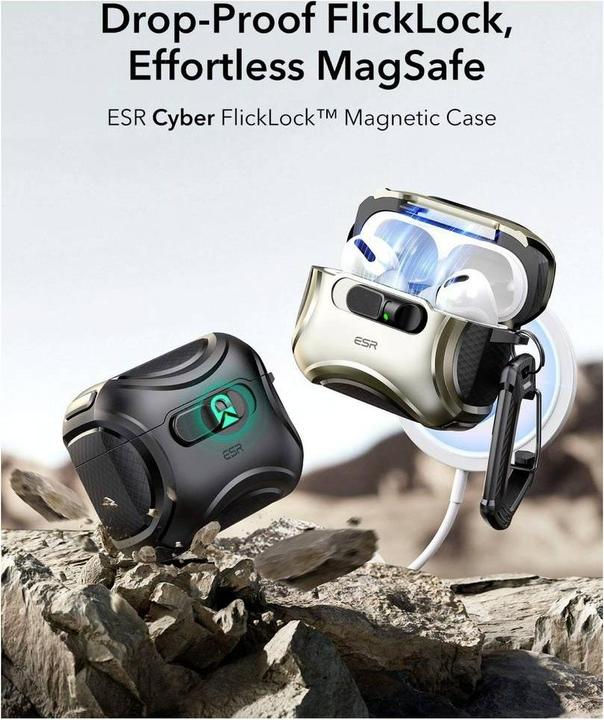 Actual product image ESR Cyber FlickLock HaloLock AirPods Pro 3 (Charging case cover)