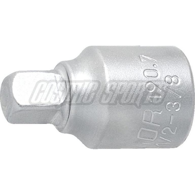 Unior, Chiave a bussola + esagonale, 190.7/2 Adapter, Innenvierkant 3/8", Aussenvierkant 1/2"