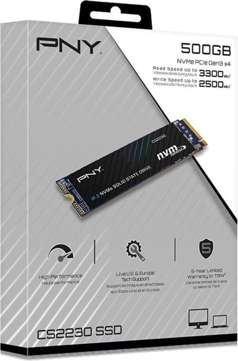 Actual product image PNY CS2230 (500 GB, M.2 2280)