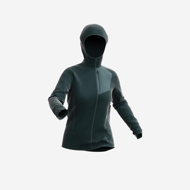 Image du produit Quechua Polaire de randonnée montagne femme, MH500 full zip vert (L)