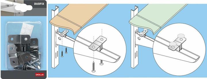 Actual product image Dolle Support 2-row, L 220 mm, silver