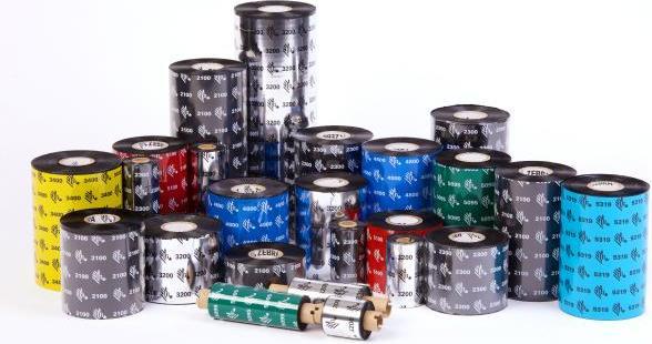 Actual product image Zebra Resin Ribbon, 84mmx74m (8.40 cm, Black)