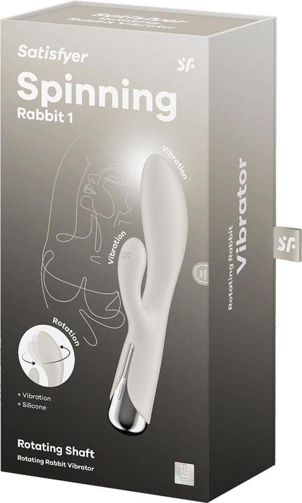 Actual product image Satisfyer Spinning Rabbit 1 Clitoris And G-Spot Stimulation Beige