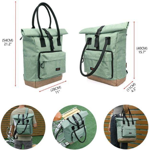 Image du produit Tourbon Sacoche de porte-bagages & sac à dos en nylon imperméable pour vélo (12 l, Sacoches)