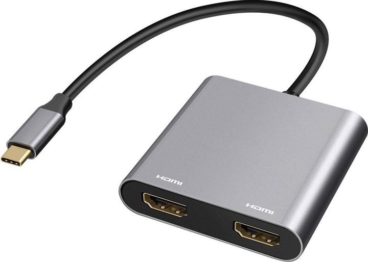 Produktbild JTI Adapter - USB-C auf 2x HDMI (USB Typ-C, 16 cm)