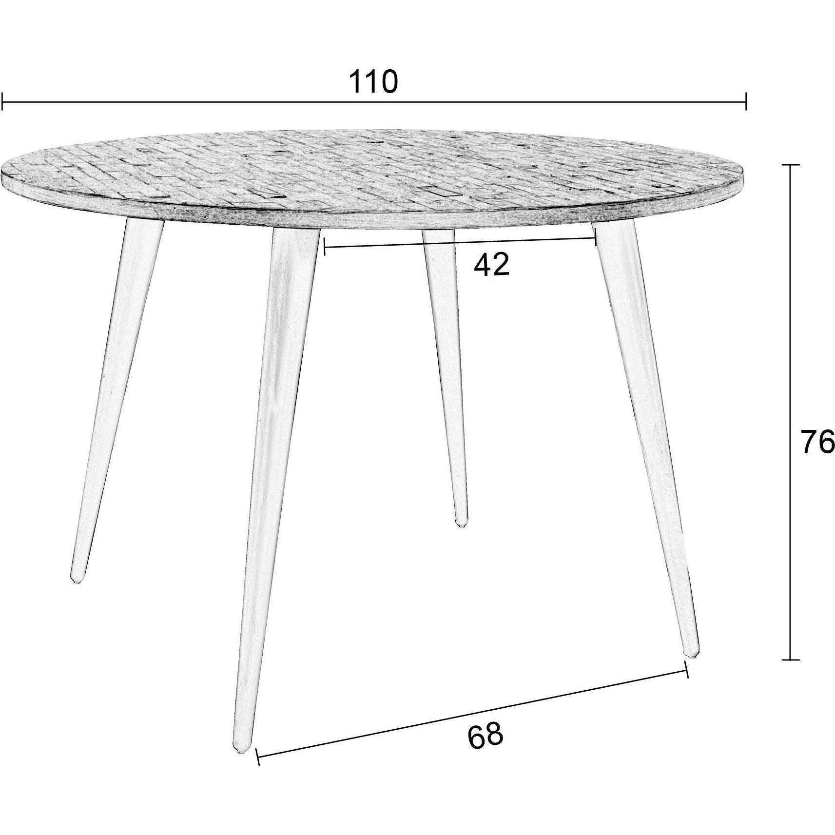 Thumbnail - White Label Living, Esstisch, Mo (110 x 110 x 76 cm)
