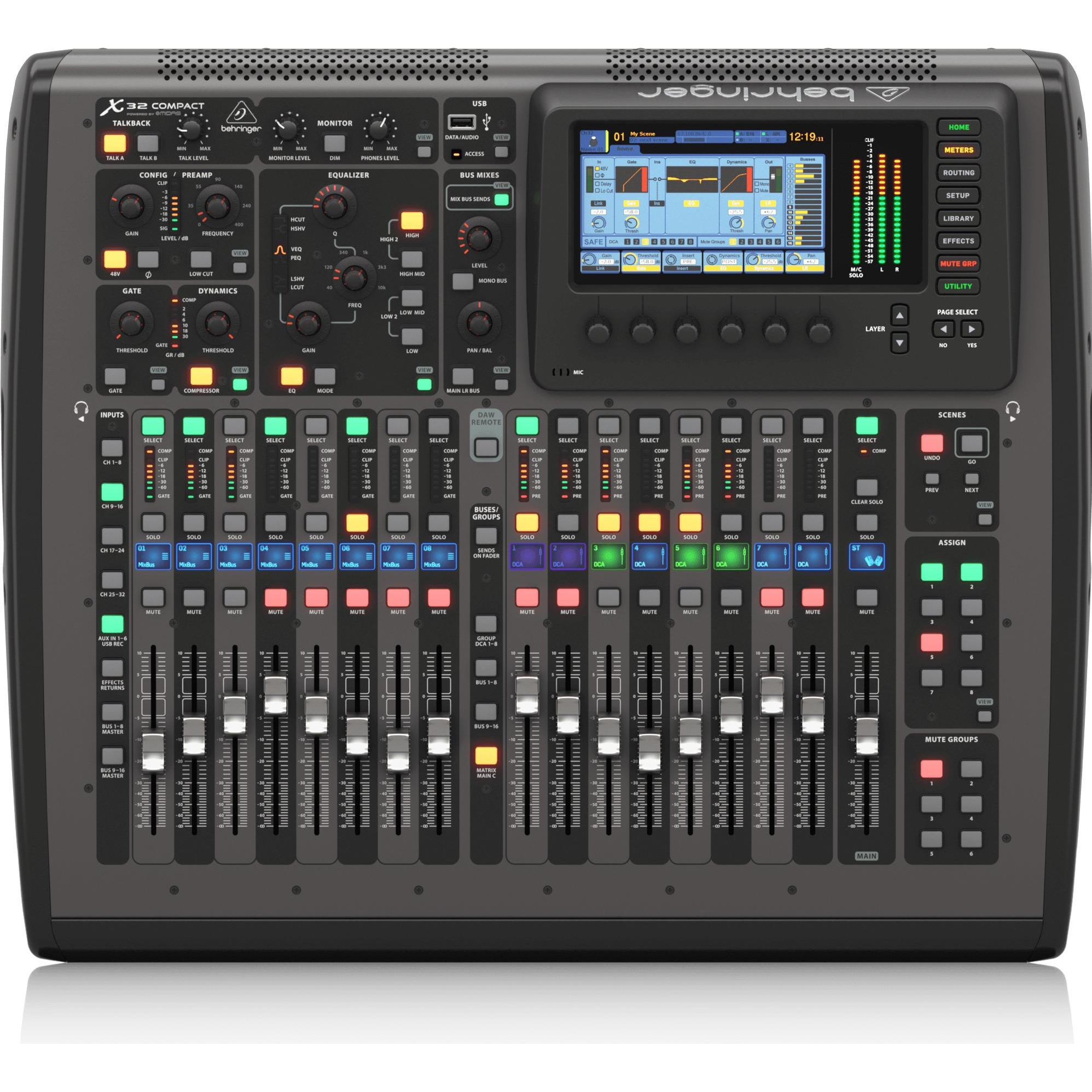 Behringer X32 Compatto (Mixer da studio e live), Mixer audio, Nero