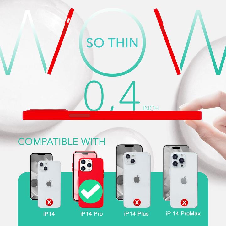 Produktbild Nalia Liquid Silikon Hülle mit MagSafe Funktion & 2x Display Schutzglas (Apple iPhone 14 Pro)