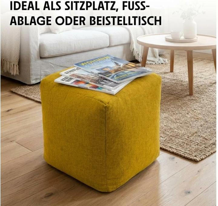 Produktbild Urbanara Hocker Basic-Comfort 85 l, Senfgelb