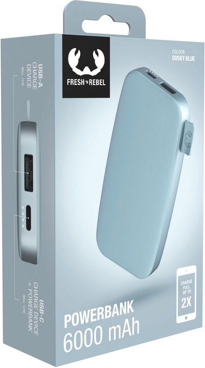 Actual product image Fresh'N Rebel Powerbank (6000 mAh, 20 W, 22200 Wh)