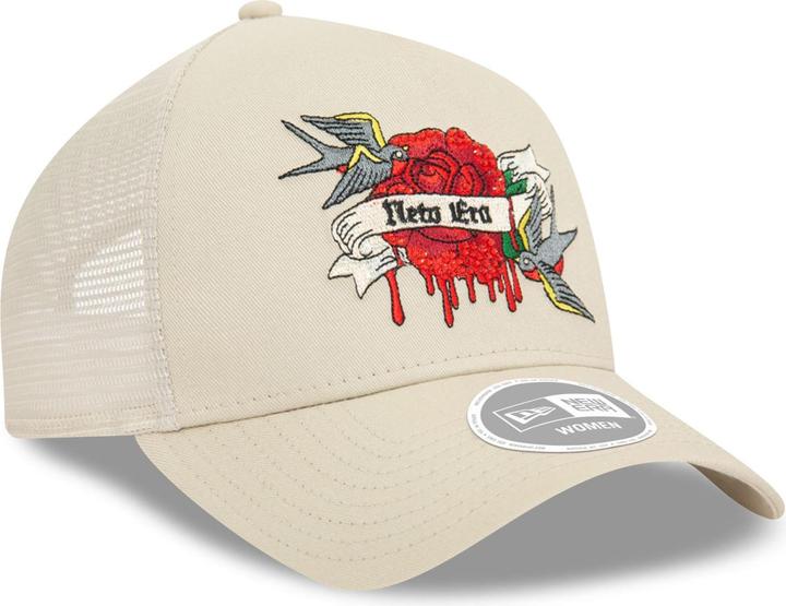 Produktbild New Era Damen A-Frame Trucker Cap - RHINESTONE beige