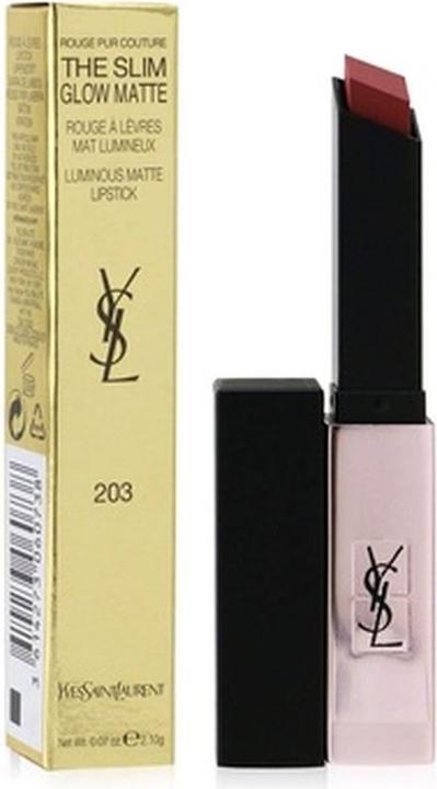 Produktbild Yves Saint Laurent Rouge Pur Couture The Slim Glow Matte Restricted Pink 203 (Restricted Pink)