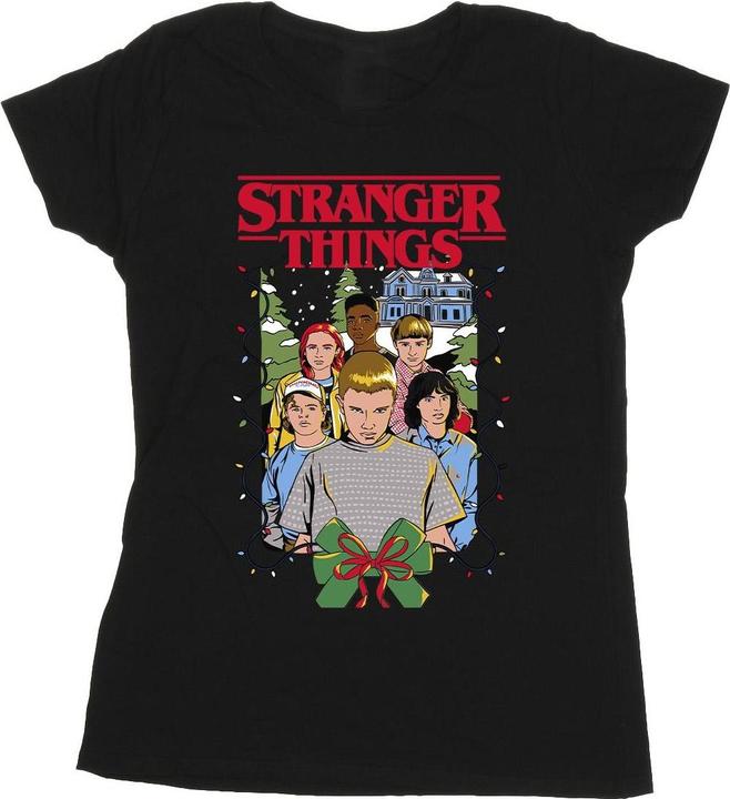 Immagine prodotto Netflix Stranger Things Christmas Poster Maglietta Donna (XL)