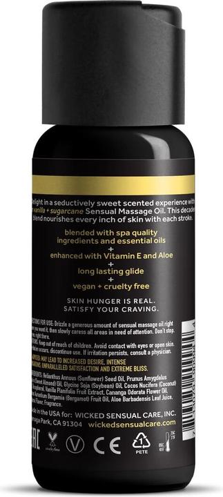 Produktbild Wicked Sensual Care wicked sensual massage oil vanilla sugarcane 120ml (120 ml)