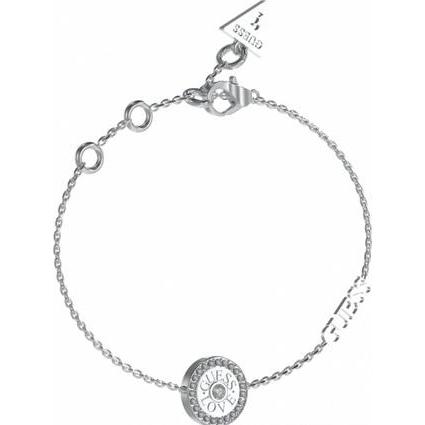 Guess, Armschmuck, Decent steel bracelet with zircons Love JUBB04082JWRHS, (18.50 cm, Edelstahl)