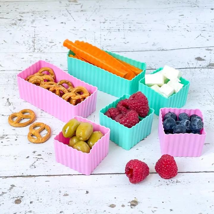 Actual product image Yumbox Mini silicone bento, 6 pieces