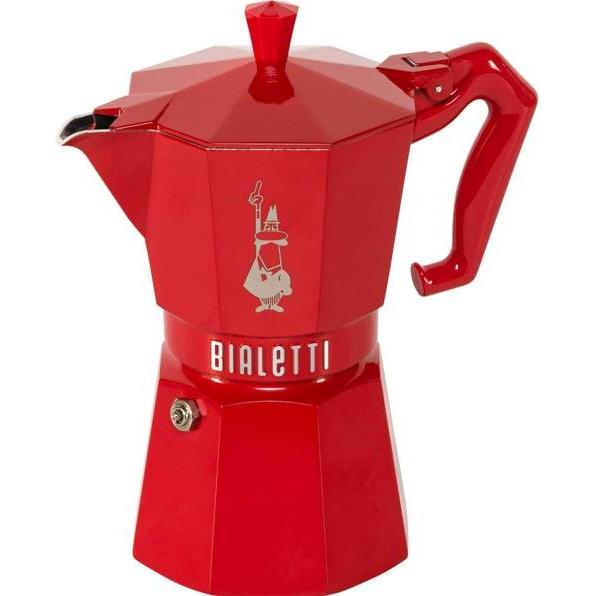 Bialetti Rosso Moka Exclusive 6 Tazze Caffettiera Moka,
