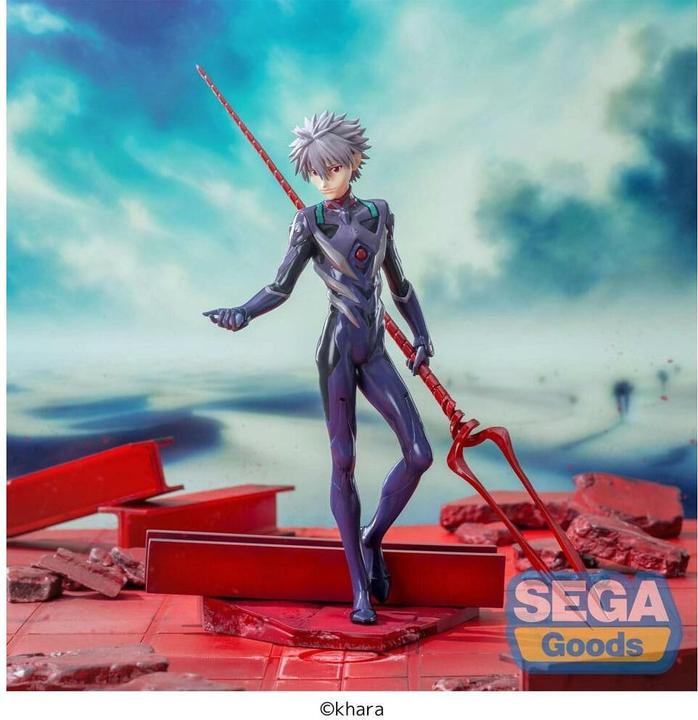 Actual product image Sega Evangelion: 3.0+1.0 Thrice Upon a Time Luminasta PVC Statue Kaworu Nagisa x Spear of Longinus 21 cm