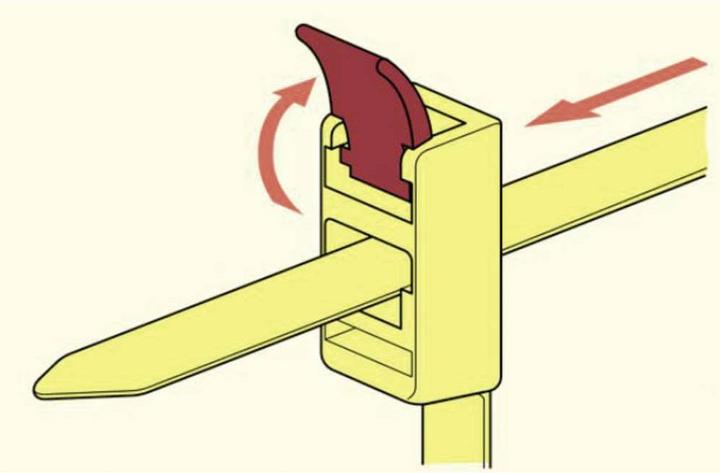 Productafbeelding HellermannTyton Kabelbinder SpeedyTie® (L x B) 750 mm x 13 mm SPEEDYTIE-PA66-YE-V1 Kleur: Geel, Rood 5 stuks. (Plastic kabelbinders, 750 mm, 5 Pcs.)