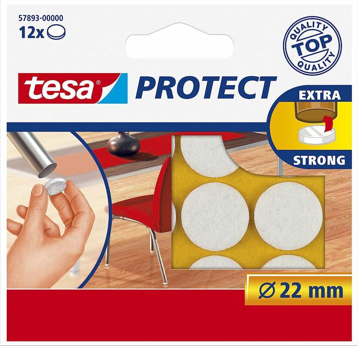 tesa Bescherm (Vilten glijders, 12 Stuk)