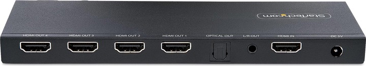 Produktbild StarTech .com 4-Port HDMI Splitter, 4K 60Hz HDMI 2.0 Video, 2,50cm (1") 4 Out HDMI Splitter, 4K HDMI Splitter