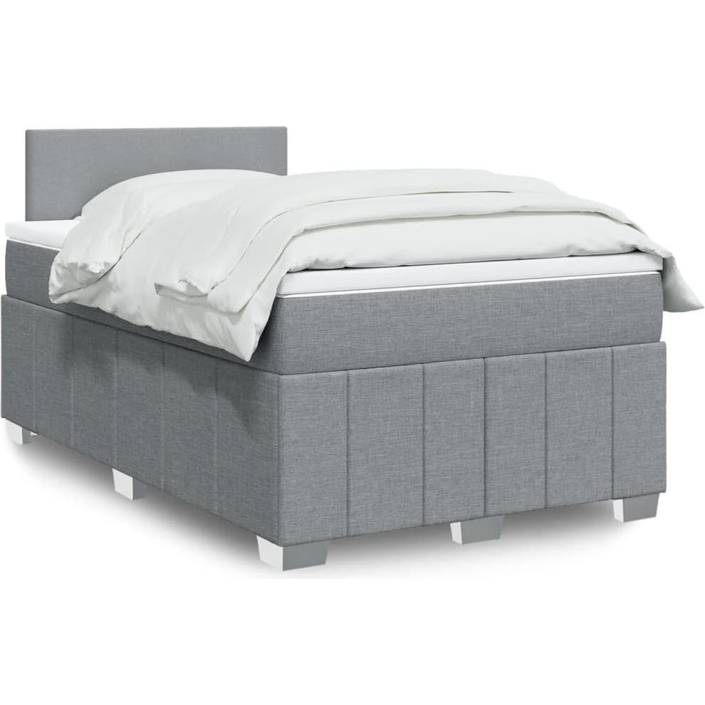 VidaXL, Bett, Bo x springbett mit Matratze 200 x 200 cm Stoff (200 x 200 cm)
