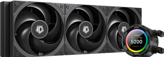 Actual product image ID-Cooling CPU Water Cooler - SL360 PRO SE (27,2dB max. 98,54 m3/h 3x12cm, A-RGB LED, fekete)